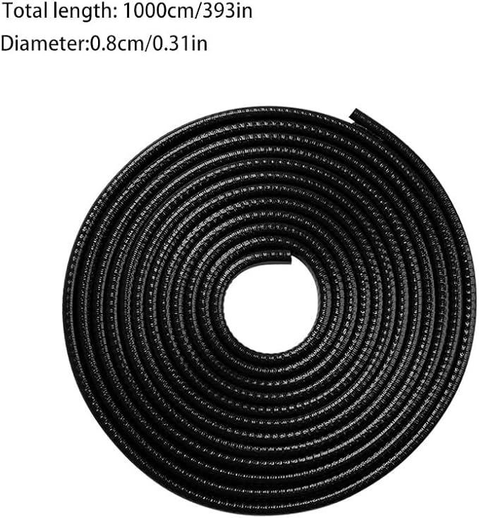Garneck Car Door Edge Guards Rubber U Shape Edge Trim Seal Strips Protector Car Door Edge Protection for Car Auto Vehicle 10M