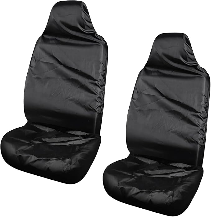 2PCS Car Seat Cover Protector, Waterproof Sweatproof Auto Protective Front Seat Cover, Universal Washable Vehicle Bucket Seats Protector for Gym Workout Running Swimming Hiking