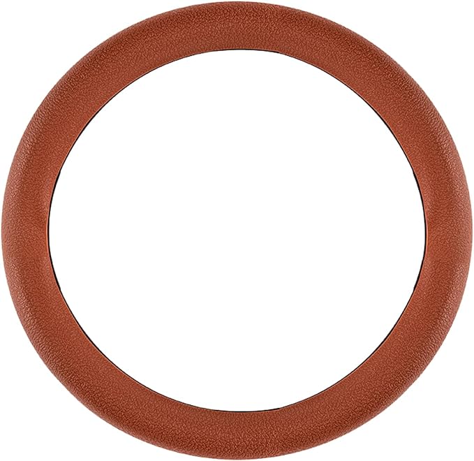 Universal Steering Wheel Cover Breathable Soft Leather Feel Antislip Protector Breathable Decorative Accessory Suitable for Most Cars SUV Trucks Vans Comfortable Grip Easy Installation Brown