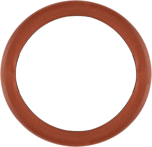 Universal Steering Wheel Cover Breathable Soft Leather Feel Antislip Protector Breathable Decorative Accessory Suitable for Most Cars SUV Trucks Vans Comfortable Grip Easy Installation Brown