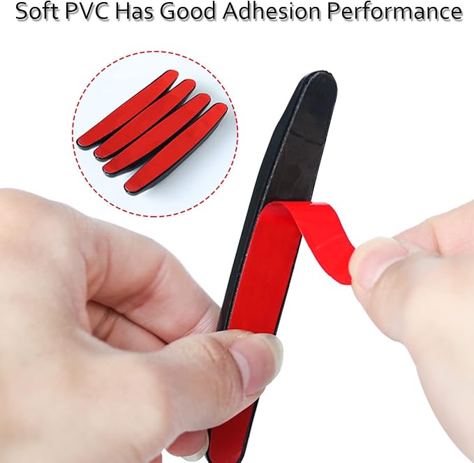 4 Pcs Car Door Edge Guards Car Side Door Protector Suitable for Various Car Pads Door Shock Absorbers-Black