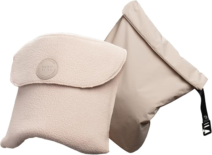 Trtl Travel Pillow Original 2.0 – Scientifically Proven Super Soft Travel Pillow with Premium Head & Neck Support – for Airplane Travel – Machine Washable – Lightweight & Compact - Sand Beige – Small