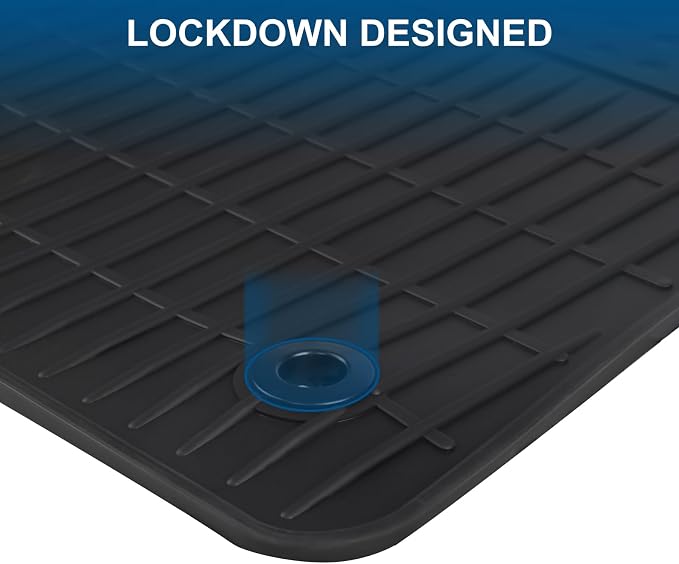 Car Rubber Floor Mat Custom Fit for Toyota Corolla Sedan 2020-2026 Automatic Transmission Black Red Auto Liner Mats All Weather Heavy Duty Odorless No im Hatchback Model