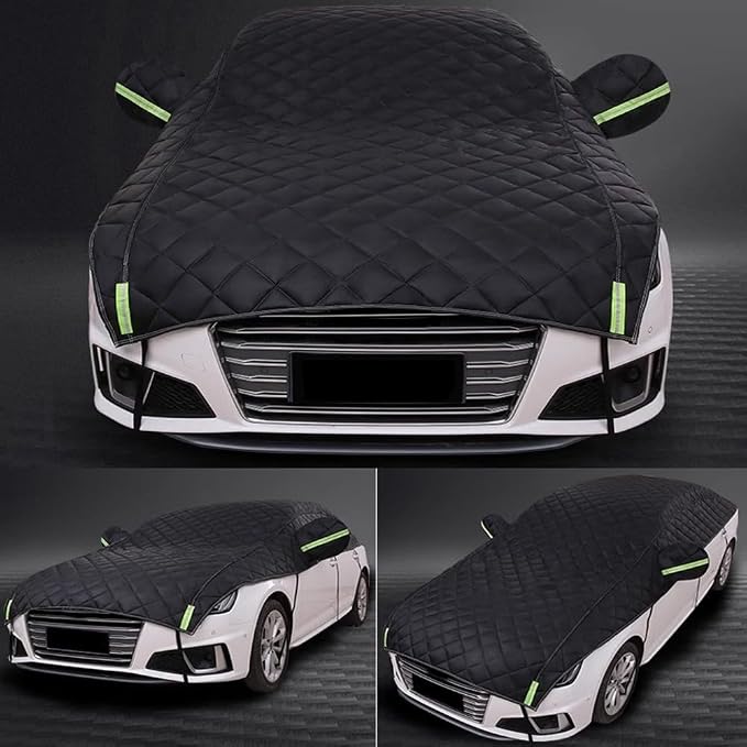 Hail Protector Car Cover SUV,5-Layer Padded Anti-Hail Car Covers,Heavy Duty Waterproof Protector with Reflective Strips,Hail Cover for SUV/Sedan/Hatchback(Black-SUV)