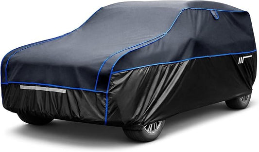 JOYTUTUS Hail Protector Car Cover for SUV (202-211 inch), Thick EVA Padded Anti-Hail Cover, Waterproof All Weather Hail Protection Car Cover