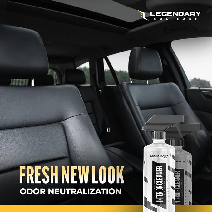 Legendary Interior Cleaner 16oz (2Pack) - All Purpose Interior Detailer & Carpet Cleaner for Cars - Safe on Leather, Plastic, Vinyl, Upholstery & Dashboard - UV Protectant - Tough on Stains & Dirt