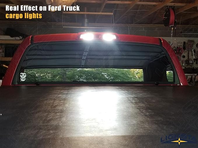 9PCS Super Bright White LED Interior Light Kit Package for Ford F150 2009 2010 2011 2012 2013 2014 + Cargo Lights + License Plate Lights and Install Tool