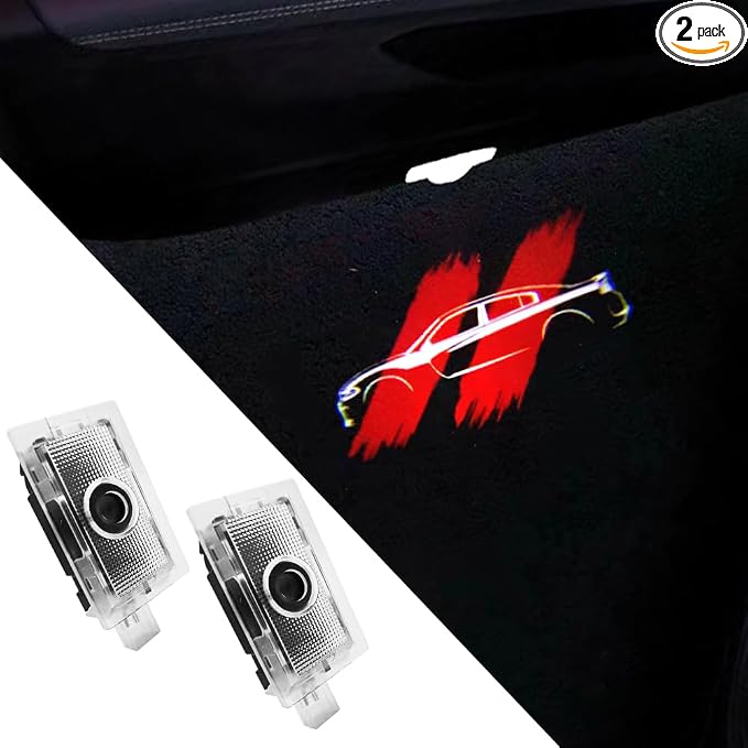 2PCS Door Lights Logo Car Accessories Led Compatible for Charger 2006-Present Projector Ghost Shadow Puddle Courtesy Step Lights (01)