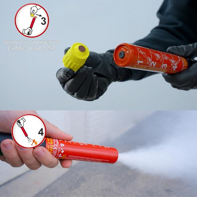 Element E100 | Compact Fire Safety Stick – Extended Discharge | Portable, Lightweight, Easy-to-Use | Model E100 | 1 Pack