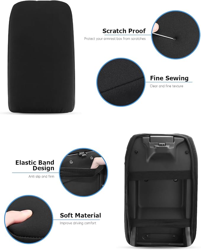 INTGET Car Center Console Armrest Cover for 2025 Honda Accord Accessories 2023 2024 Leather Arm Rest Box Lid Middle Console Seat Cover Protector(Neoprene,2023+)