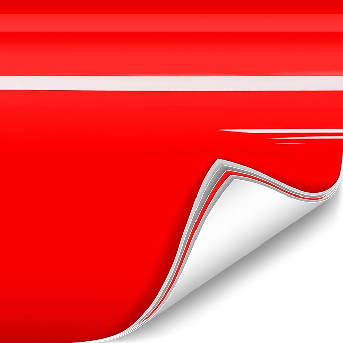 ColorFusion PPF by VViViD, Gloss Ultra Red Dry Apply PPF Vinyl Car Wrap Roll 1ft x 5ft