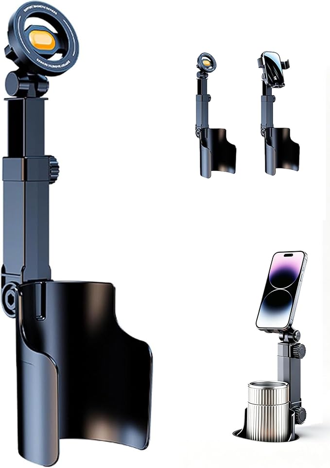 Car Cup Holder Phone Mount, 360° Adjustable N52 Magnetic (Magnetic) | Cup Holder Phone Mount for Car, 2 In 1 One Hand Operation Car Holder, Adjustable Base Cupholder Phone Holder for All Phones
