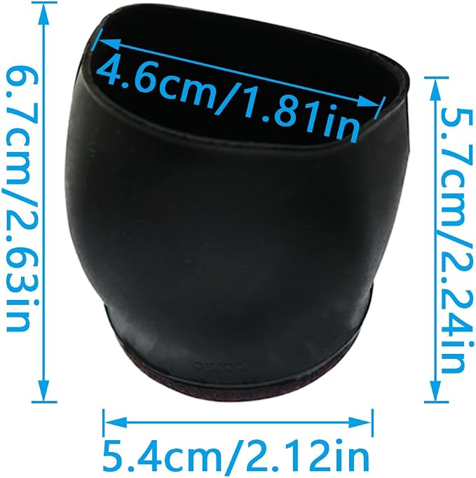 6PCS Anti Slip Cushion for Sliding Wheelchair Computer Chair Roller Protection Cover Universal Anti Slip Cushion Felt Furniture Cushion for Desk Cabinet Office Chair with Casters Furniture