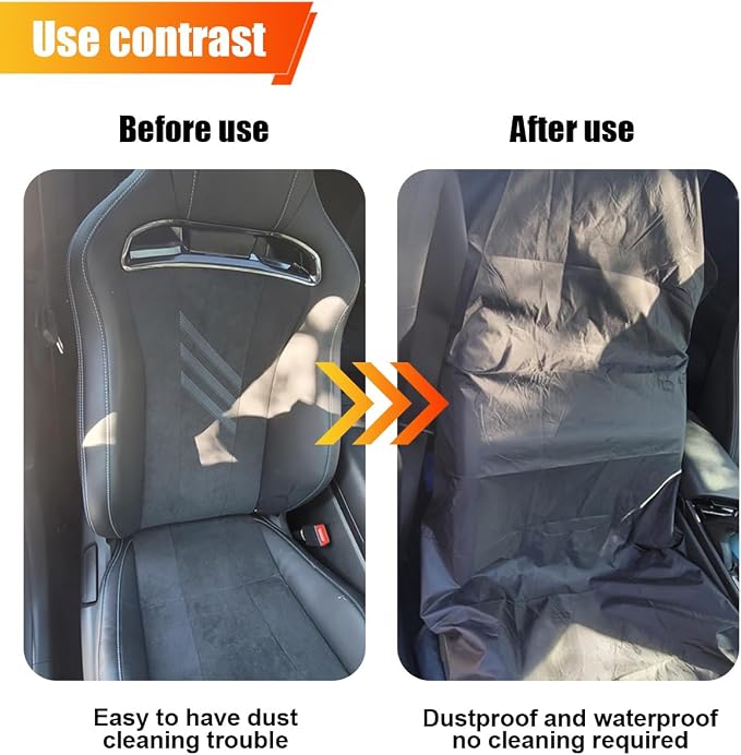 ZIMISI Waterproof Car Seat Cover, Dustproof Sweatproof Car Seat Protector, Washable Bucket Front Seat Covers, Universal Automotive Interior Accessories for Cars, SUVs, Trucks (Grey)