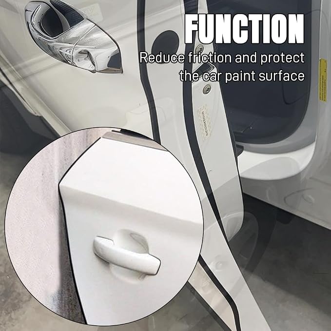 Car Door Edge Guards, Car Door Protector, 32Ft Rubber Seal Protector U Shape Edge Trim, Anti-Collision Auto Door Entry Guard Protective Strip Universal for Most Vehicles (Black, 10M)