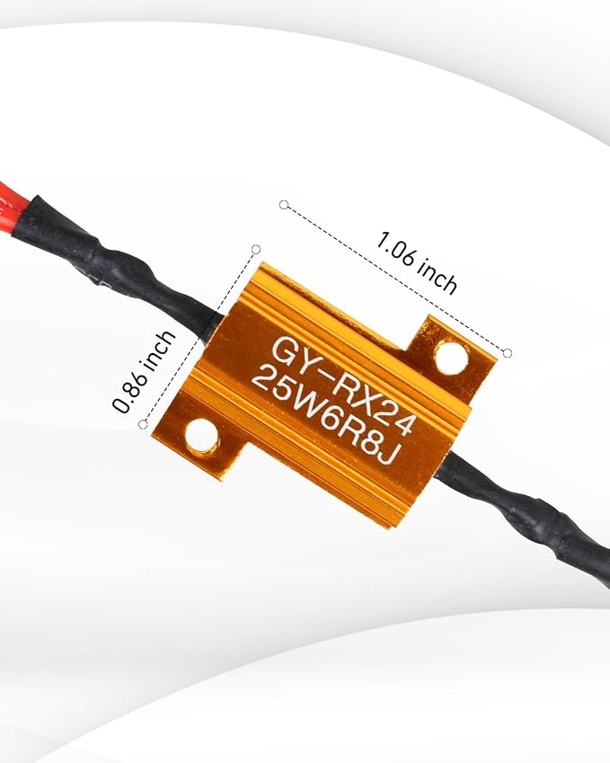 NTHREEAUTO 25W 6.8ohm Load Resistors, 4PCS LED Turn Signal Resistor Kit - Fix LED Bulb Fast Hyper Flash, Error Code, Warning Canceller