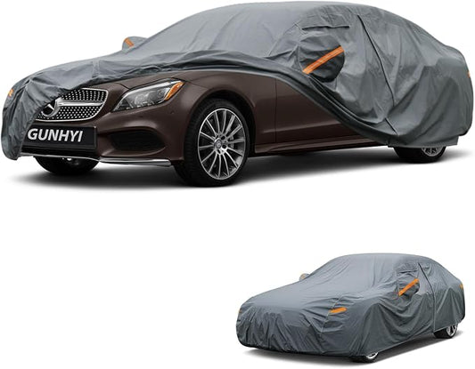 GUNHYI Premium Car Cover Custom Fit Mercedes-Benz CLS, 16 Layers Heavy Duty Car Cover Waterproof All Weather with Zipper Door for Sun Rain Snow Dust Uv Protection