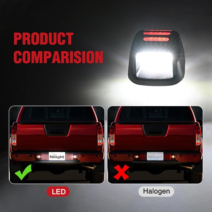Nilight License Plate Lights Compatible with 2007 2008 2009 2010 2011 2012 2013 2014 2015 2016 2017 2018 2019 2020 2021 Nissan Frontier Navara D40 2007-2015 Titan Armada Xterra Red OLED Neon Tube
