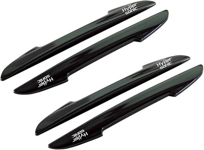Hypersonic Black Car Door Edge Guard Trim Molding Crash Scratch Protector 2Pcs