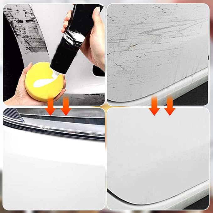 Car Scratch Repair Wax with Sponge and Towel, 2026 New Upgrade Car Scratch Remover Wax, Automotive Scratch Repair, Professional Car Paint Repair Compound for Deep Scratches (120g)