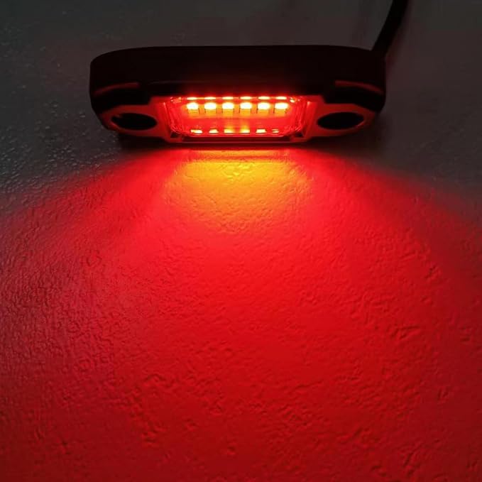 4 Pods Red Rock Lights Underglow Light for Cars Trucks Trail Rig Lamp | 24 LED chips for each light, waterproof bottom chassis lights