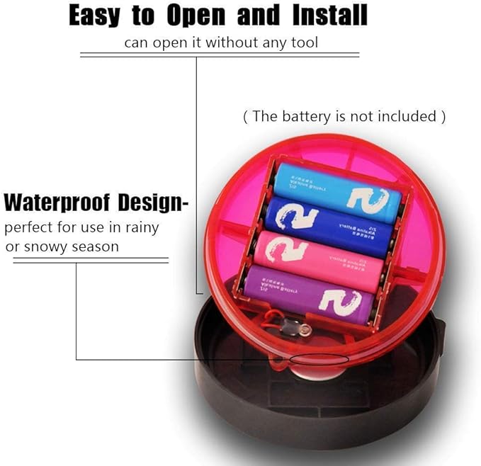 LED Road Flares Roadside Flashing Emergency Lights Beacon with Magnetic Base for Vehicle and Outdoor Sports..(scarlet)