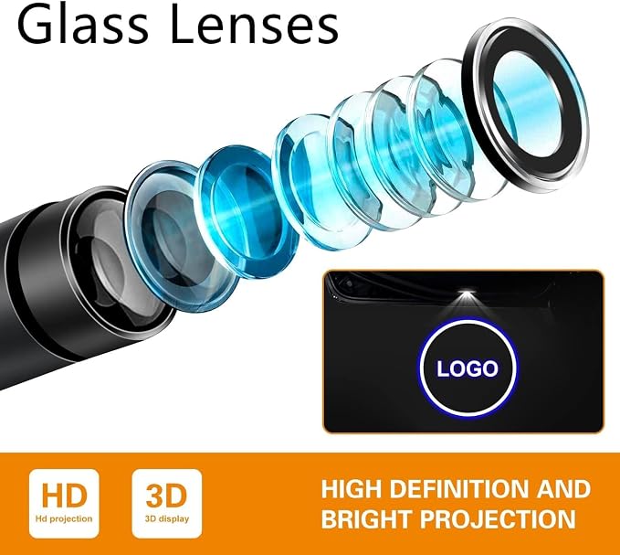 2PCS Kegoova Fadeless Car Door Lights Logo, Glass Lens LED Car Door Lights, Welcome Projector Lights Compatible with Forester Outback Ascent Legacy XV (SBR-CP3)