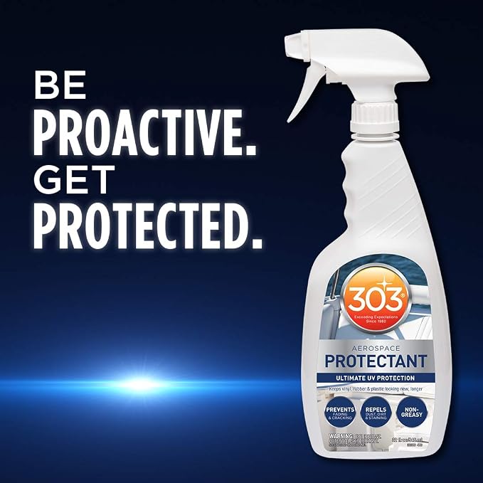 303 Marine Aerospace Protectant for Boat Vinyl, 32 oz | Provides UV protection for marine vinyl and surfaces while helping prevent fading, cracking, and staining.