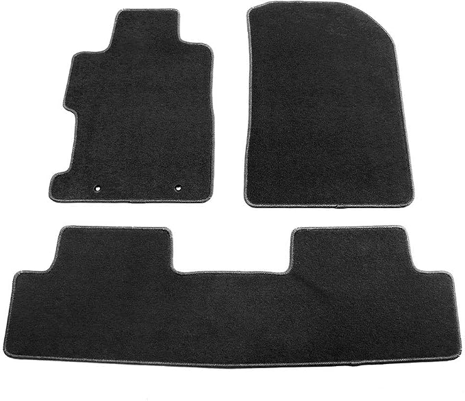 Fit 2006-2011 Honda Civic Floor Mat Carpets Nylon Black | IKON MOTORSPORTS, Factory Fitment Car Front & Rear Car Floor Carpets Carpet liner 2007 2008 2009 2010