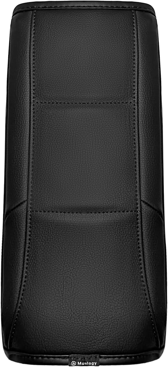 Muslogy Center Console Armrest Cover Fit for Honda Civic 2012-2015 Accessories, Comfort Armrest Pad Console Lid Cushion Vegan Leather Regular Thick