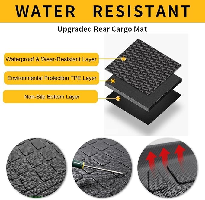 Original Cargo Liner Fit for Honda HR-V AWD 2016-2022 | All Weather Protection Heavy Duty Trunk Liner, Anti-Slip Waterproof TPE Rubber HRV Cargo Car Liner