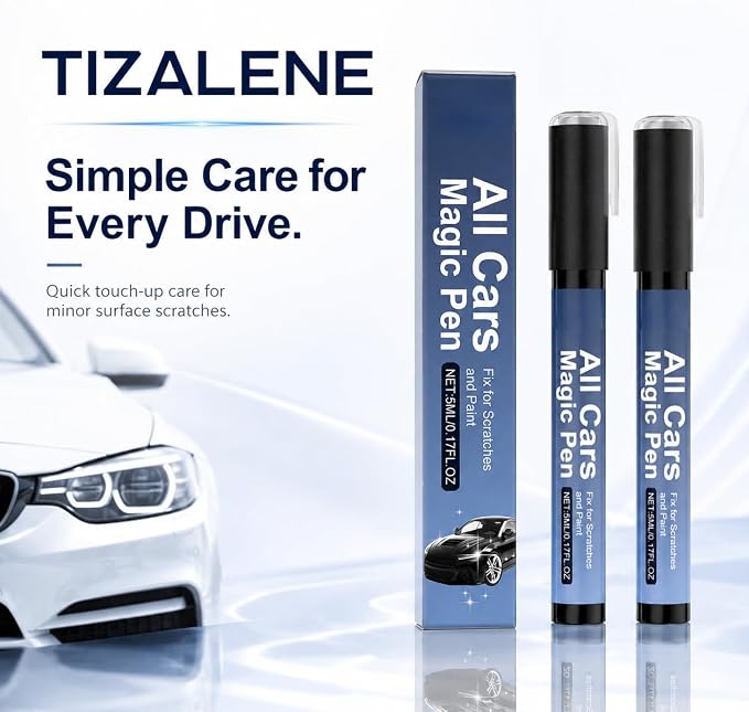 Car Scratch Remover Pen, All Cars Magic Pen, 2 PCS | Waterproof Clear Paint Repair Pen Touch Up Pen for Quick Automotive Scratch Removal for All Vehicle Colors (8ML)