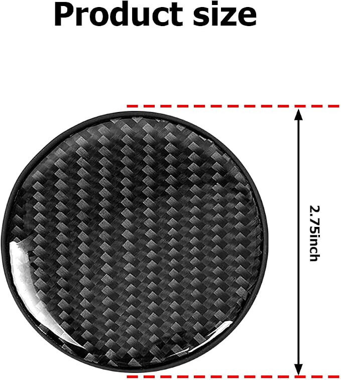 BESULEN Car Cup Holder Coaster, 4 PCS Carbon Fiber Non-Slip Embedded Coasters, Universal 2.75 Inch Cup Holder Insert Coaster Pad, Sports Racing Durable Drink Mat, Car Interior Accessories