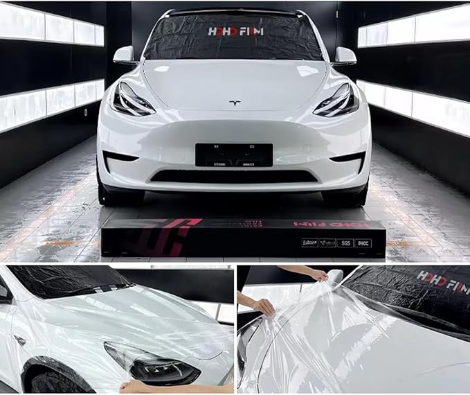 HOHOFILM TPU PPF Hydrophobic Clear Paint Protection Film Self Healing Car Clear Glossy Wrap Film (X7 ECO, 60"X78")