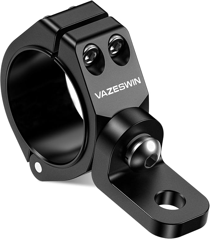 VAZESWIN 1 PC UTV Whip Light Mount for 1.5"/1.75"/1.85"/2"/2.1" Roll Cages | Solid Aluminium Alloy, CNC Machining, Heavy-Duty Off-Road UTV Whip Flag Mount, 360° Adjustable LED Light Bar Mounting Bracket