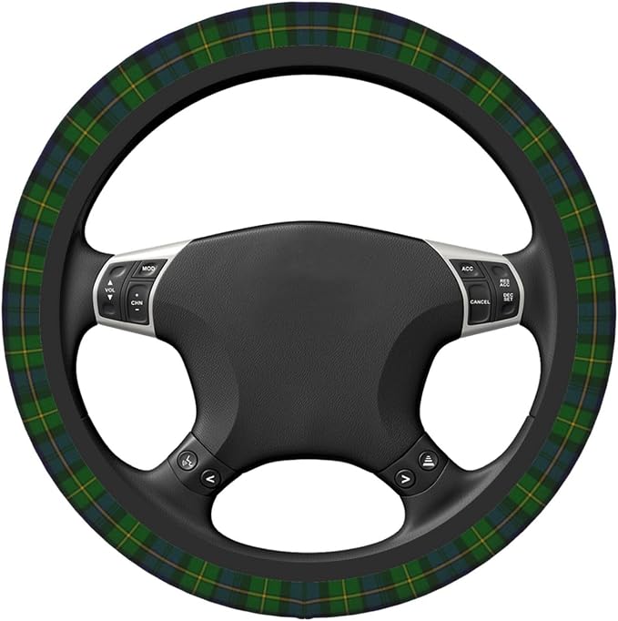 Thickened Elastic Steering Wheel Cover, Gordon Clan Tartan Plaid Ultra, Soft, Breathable, Fit for Cars, SUVs, Trucks, Stylish Comfortable Grip