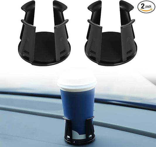 Durable Cup Holder Insert 2PCS, Cupholder Insert for Car for Console Door Slot, PC Car Drink Holder, Anti-Tip Secure Wiggle-Free