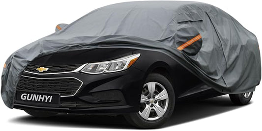 GUNHYI Premium Car Cover Custom Fit Chevrolet Cruze Sedan, 16 Layers Heavy Duty Car Cover Waterproof All Weather with Zipper Door for Sun Rain Snow Dust Uv Protection