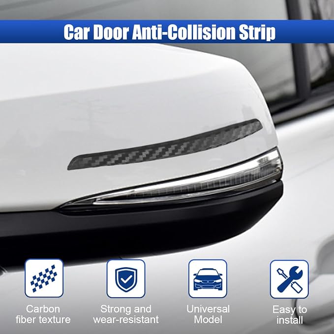 4PCS Car Door Edge Guard, Anti-Collision Automotive Rearview Mirror Protector Trim Strip, Universal Anti-Scratch Vehicle Body Bumper Protective Accessory for SUV, Truck(Soft)