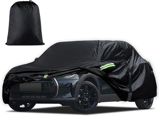 Car Cover Custom Fit for 2014-2025 Mini Cooper/Cooper S/Hardtop/Clubman/Countryman 4 Door, Waterproof All Weather Full Exterior Cover Rain Sun Protector with Door Zipper