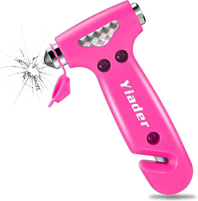 Window Breaker, 3-in-1 Emergency Escape Tool with Car Window Breaker and Seatbelt Cutter, Car Safety Hammer Car Essentials Tool for Women