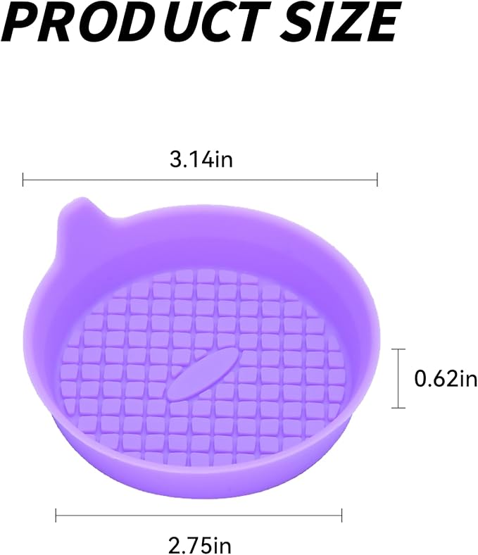4 Pack Car Cup Coasters, Silicone Insert Recessed Car Cup Holder Coasters, Waterproof Non-Slip Sift-Proof Car Cup Mats, Universal Car Interior Accessories (Purple)