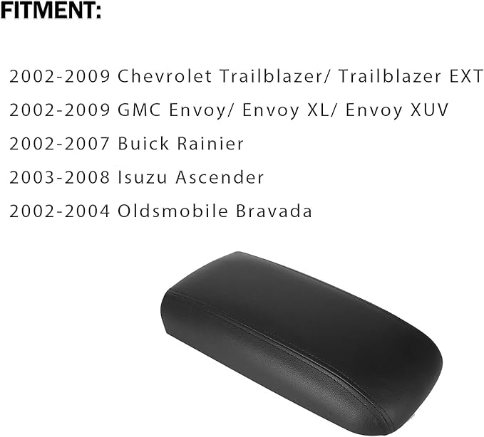 LCWRGS Center Console Lid Armrest Kit Replacement for 2002-2009 Chevy Trailblazer GMC Envoy Isuzu Ascender Buick Rainier Oldsmobile Bravada