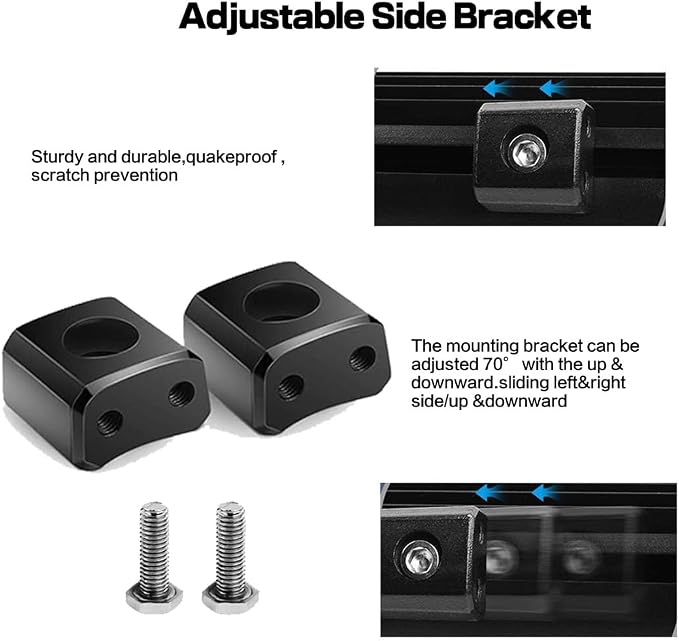 Slide Brackets - LEDOPPO Light Bar Mounting Brackets Kit, Universal Adjustable Bottom Mount Offroad Truck LED Bar Work Light Pods Base Bracket,2 Pack,Black