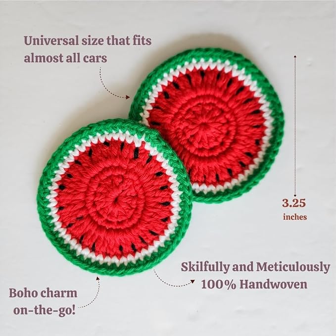 Cotton Crotchet Fruit Car Coaster Set (Summer Slice)