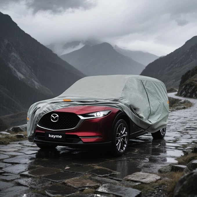 Kayme Heavy Duty SUV Car Cover Custom Fit Mazda CX-90 CX 90 CX-9 CX 9 Waterproof All Weather for Automobiles, Full Exterior Covers Sun Rain UV Protection.（Deliver About 3-10 Days）