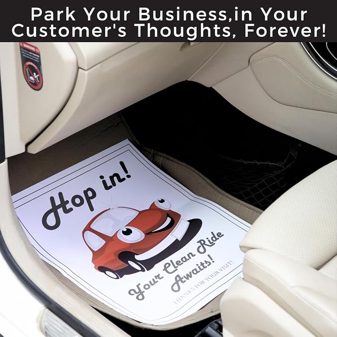 Paper Floor Mats for Cars Detail - Disposable Floor Mats for Cars - Paper Car Floor Mats for Detailing - Car Floor Mat Protector - Car Carpet Protector - Detailing Supplies
