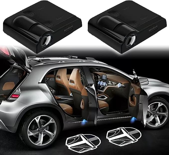 2pcs 3D Magnetic Car Door Step LED Welcome Logo Shadow Ghost Light Projector Lamp fits All Car Models (Helmet3) by DmStore