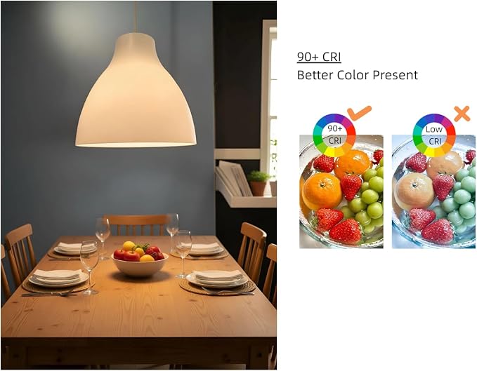 G25 LED Globe Light Bulbs, 60W Equivalent 500 Lumens, E26 Base Dimmable 2700K Soft Warm White, CRI 90+ Edison Vanity Light Bulbs for Bathroom Mirror, Bedroom, Kitchen, Clear Glass, 4 Pack