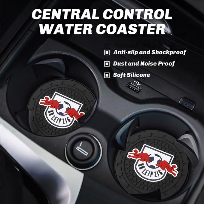 Cup Holder Insert Coaster for RB Leipzig UEFA UCL Fans,Anti Slip Car Cup Coaster Interior Accessories